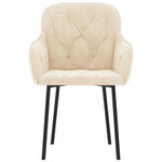 Dining Chairs 2 pcs Cream Velvet