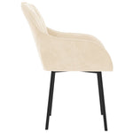 Dining Chairs 2 pcs Cream Velvet