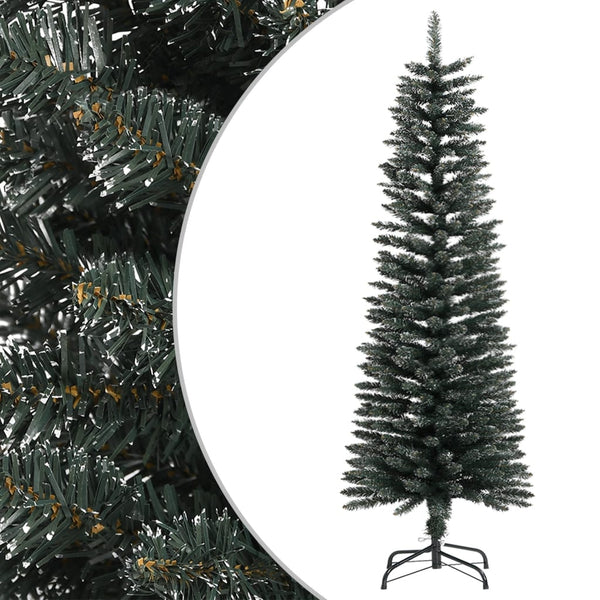  Artificial Slim Christmas Tree with Stand Green 120 cm PVC