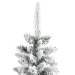 Artificial Slim Christmas Tree with Flocked Snow 180 cm PVC&PE