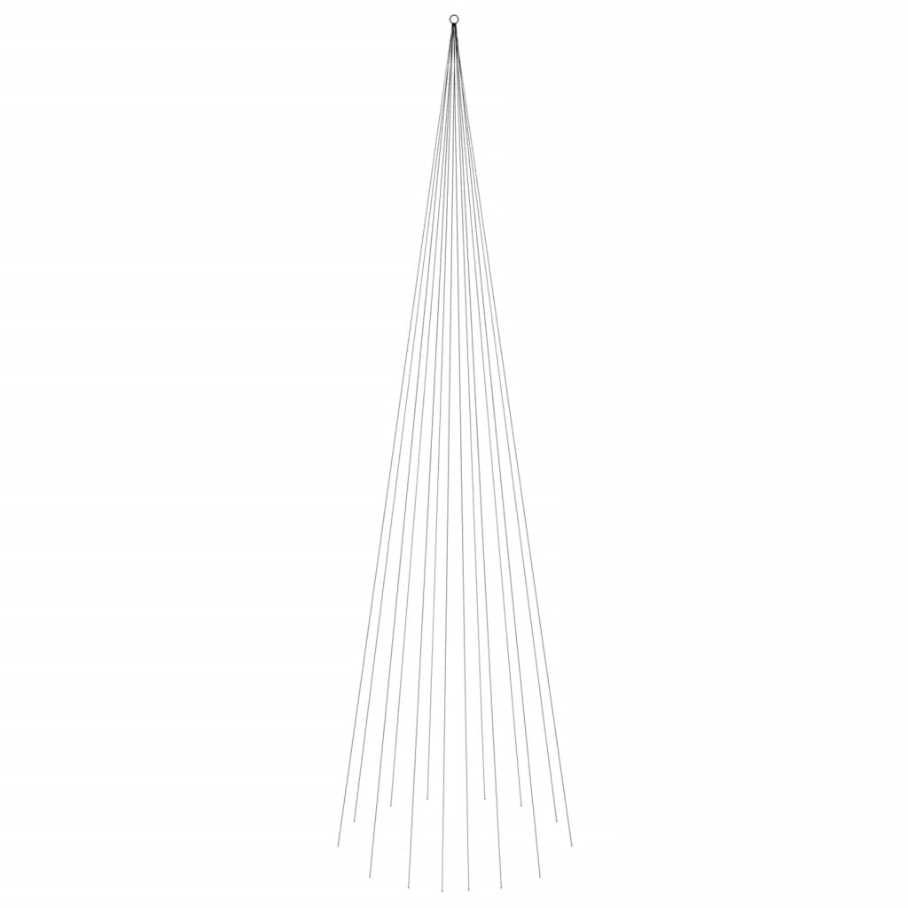 Christmas Tree on Flagpole Warm White 1134 LEDs