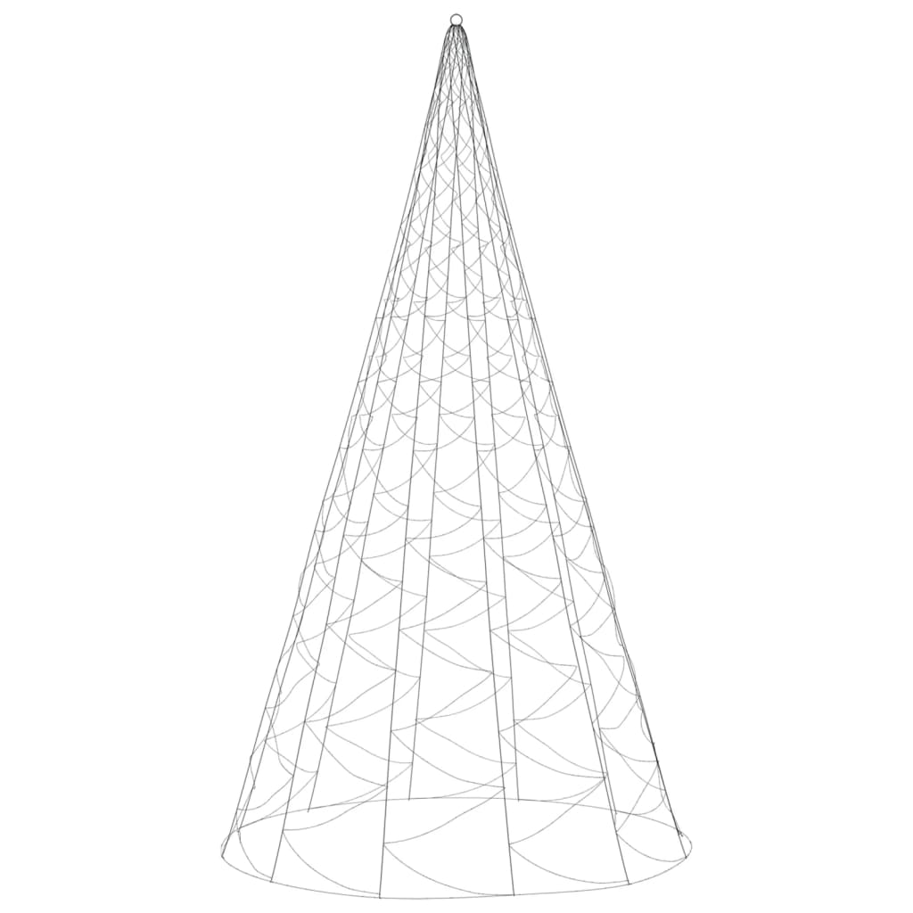 Christmas Tree on Flagpole Warm White 1400 LEDs