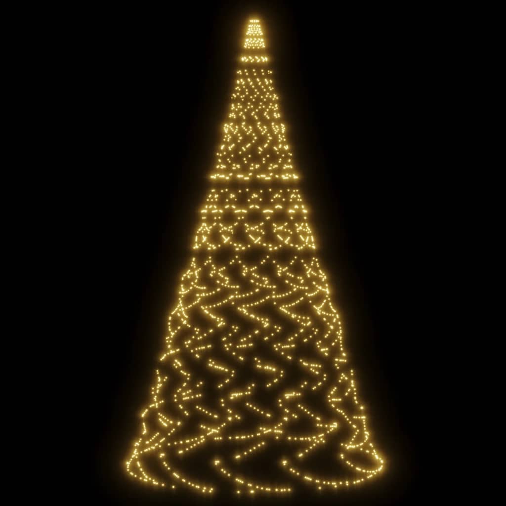 Christmas Tree on Flagpole Warm White 1400 LEDs