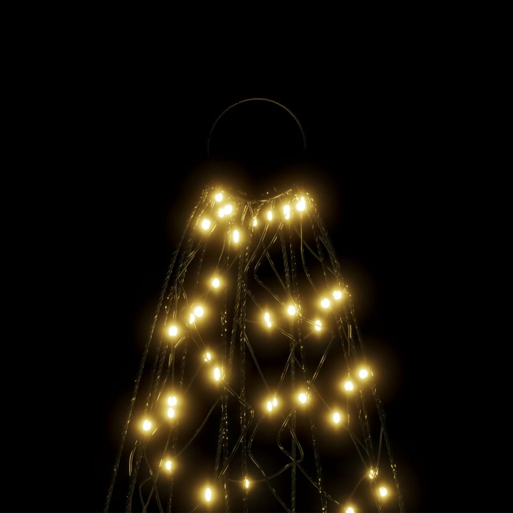 Christmas Tree on Flagpole Warm White 1400 LEDs