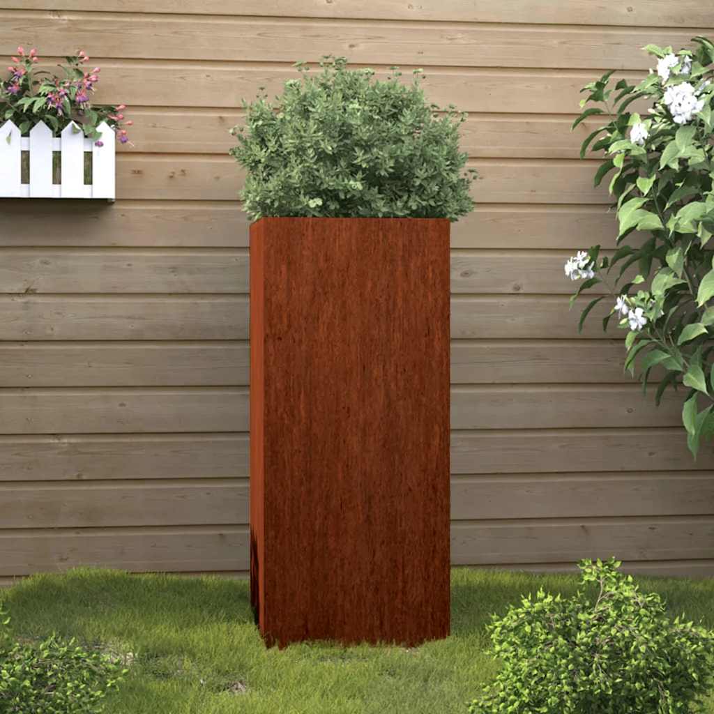 Corten Steel Planter 75cm Tall Raised Garden Bed | HomeAndLiving