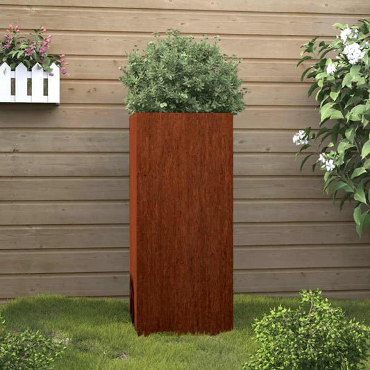 Corten Steel Planter 75cm Tall Raised Garden Bed | HomeAndLiving
