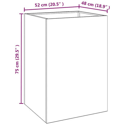 Corten Steel Planter 52x48x75cm Outdoor | HomeAndLiving