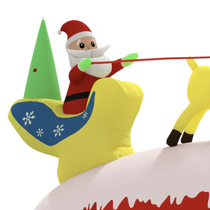Christmas Inflatable Santa and Reindeer Decoration LED - 285×77×145cm