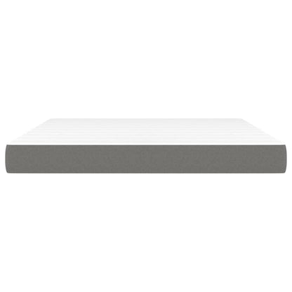 Dark Grey Queen Pocket Spring Mattress Medium Firm Fabric Foam Support