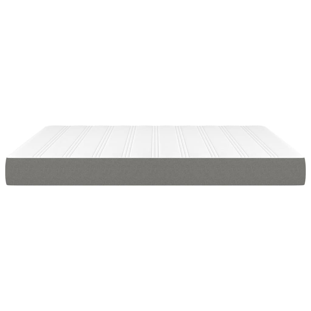 Dark Grey Queen Pocket Spring Mattress Medium Firm Fabric Foam Support