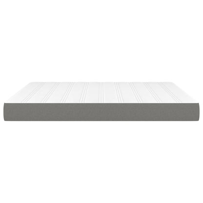 Dark Grey Queen Pocket Spring Mattress Medium Firm Fabric Foam Support