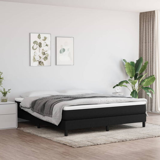 Black Queen Pocket Spring Mattress Medium Firm Fabric Foam Support