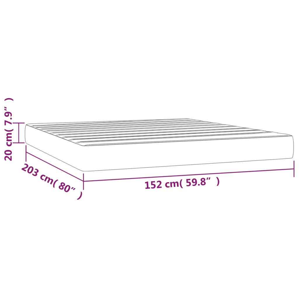 Dark Grey Queen Pocket Spring Mattress Medium Firm Velvet Fabric Foam