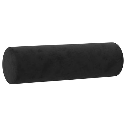 Black Velvet Bolster Pillows Set 2 | HomeAndLiving