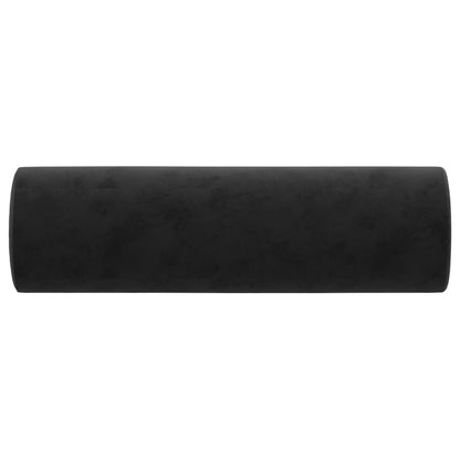 Black Velvet Bolster Pillows Set 2 | HomeAndLiving