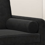 Black Velvet Bolster Pillows Set 2 | HomeAndLiving