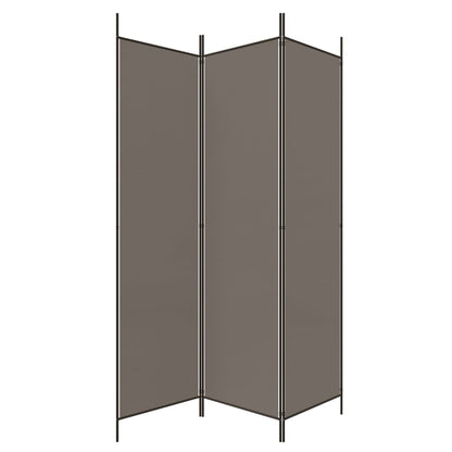 3-Panel Room Divider Anthracite Fabric