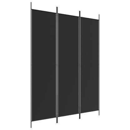 3-Panel Room Divider Black 150x200cm | HomeAndLiving