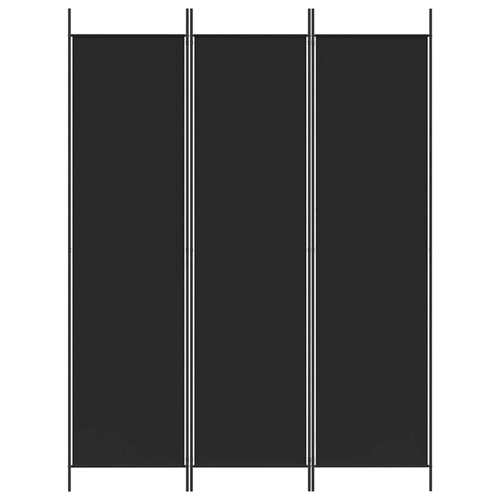 3-Panel Room Divider Black 150x200cm | HomeAndLiving