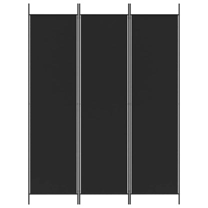 3-Panel Room Divider Black 150x200cm | HomeAndLiving