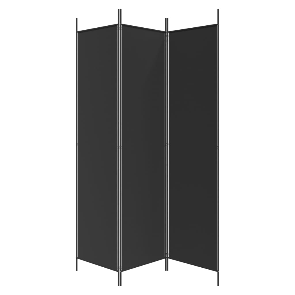 3-Panel Room Divider Black 150x200cm | HomeAndLiving