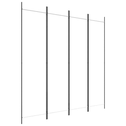 4-Panel Room Divider White 200x200cm Fabric | HomeAndLiving