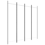 4-Panel Room Divider White 200x200cm Fabric | HomeAndLiving