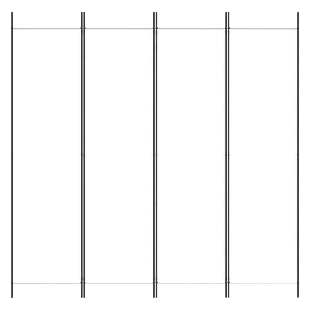 4-Panel Room Divider White 200x200cm Fabric | HomeAndLiving