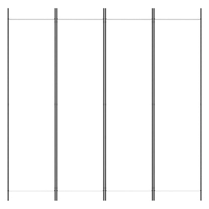 4-Panel Room Divider White 200x200cm Fabric | HomeAndLiving