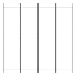 4-Panel Room Divider White 200x200cm Fabric | HomeAndLiving