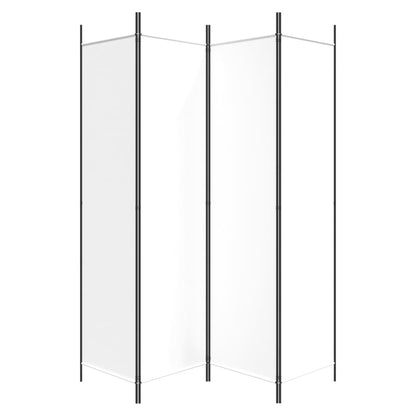 4-Panel Room Divider White 200x200cm Fabric | HomeAndLiving