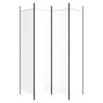 4-Panel Room Divider White 200x200cm Fabric | HomeAndLiving