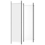 4-Panel Room Divider White 200x200cm Fabric | HomeAndLiving