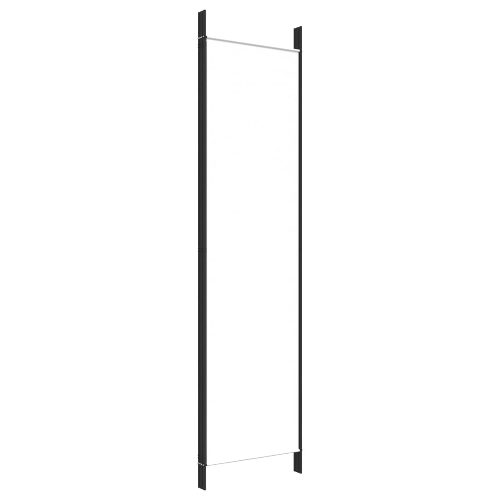 4-Panel Room Divider White 200x200cm Fabric | HomeAndLiving