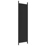 4-Panel Room Divider Black 200x200cm Fabric | HomeAndLiving