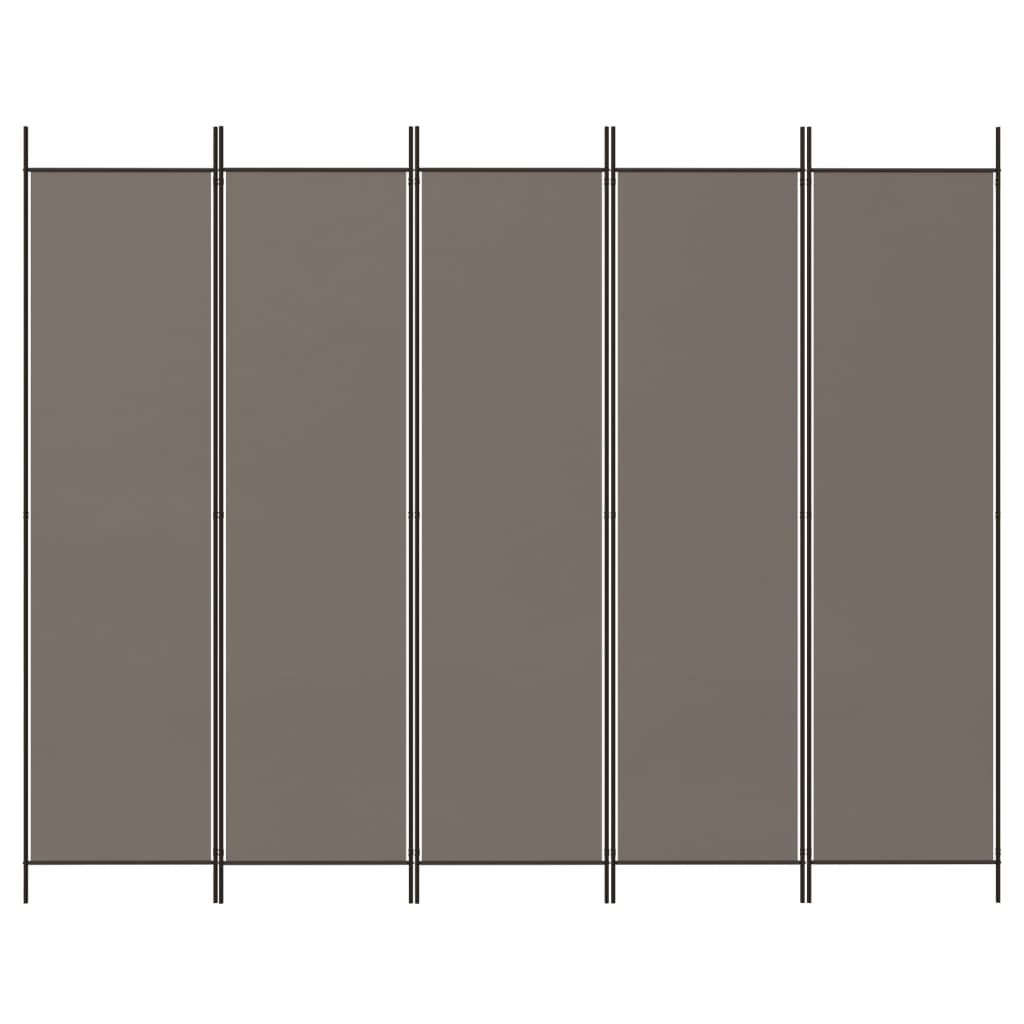 5-Panel Room Divider Fabric Folding Screen | HomeAndLiving