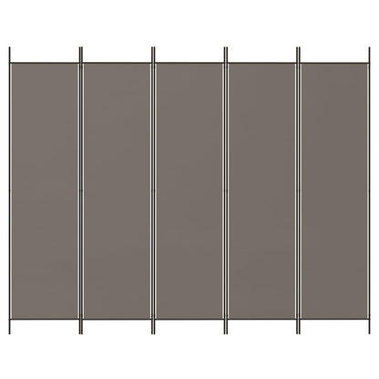 5-Panel Room Divider Fabric Folding Screen | HomeAndLiving