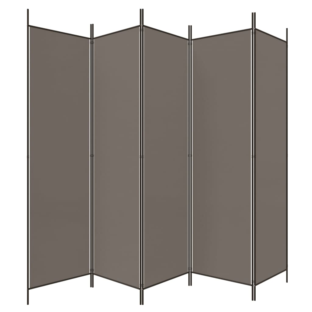 5-Panel Room Divider Fabric Folding Screen | HomeAndLiving