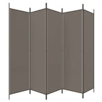 5-Panel Room Divider Fabric Folding Screen | HomeAndLiving