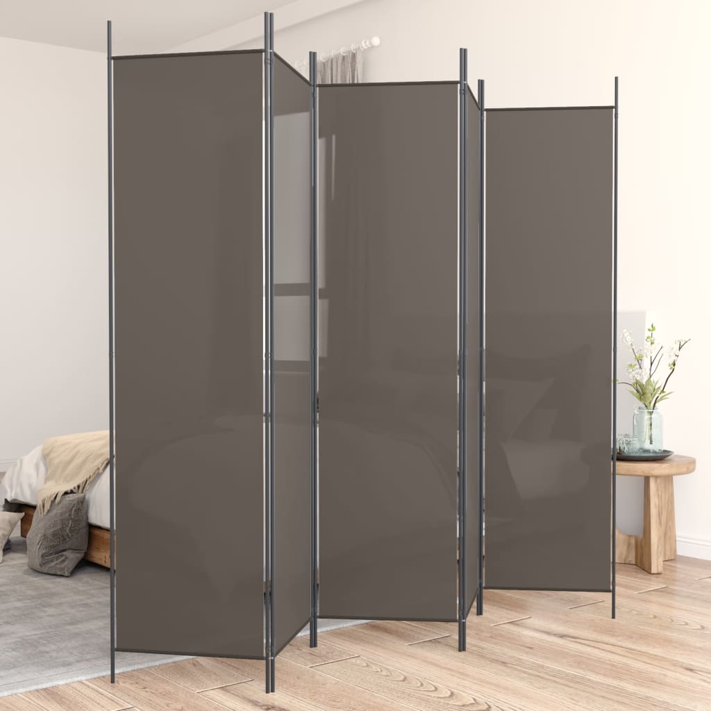 5-Panel Room Divider Fabric Folding Screen | HomeAndLiving