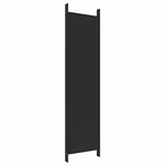 5-Panel Room Divider Black 250x200cm | HomeAndLiving