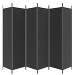 6-Panel Room Divider Black 300x200cm | HomeAndLiving