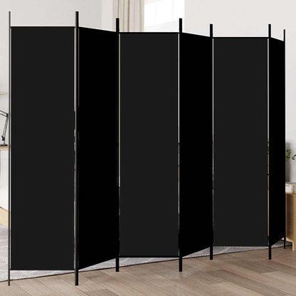 6-Panel Room Divider Black 300x200cm | HomeAndLiving