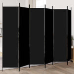 6-Panel Room Divider Black 300x200cm | HomeAndLiving