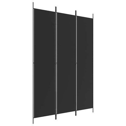 3-Panel Room Divider Black 150x220cm | HomeAndLiving