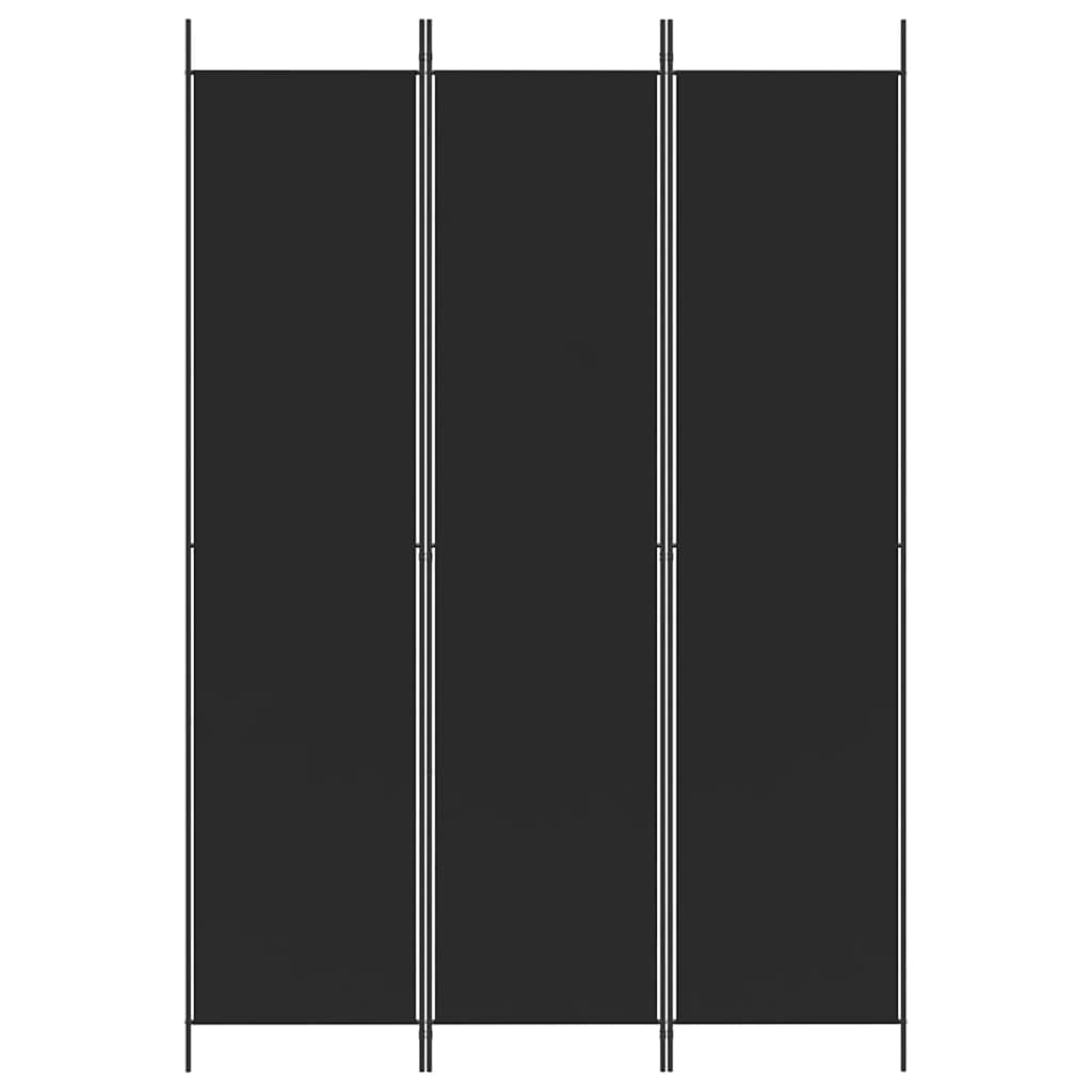 3-Panel Room Divider Black 150x220cm | HomeAndLiving