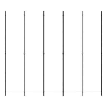 5-Panel Fabric Room Divider 250x220cm White | HomeAndLiving