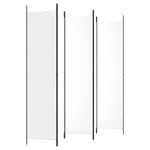 5-Panel Fabric Room Divider 250x220cm White | HomeAndLiving