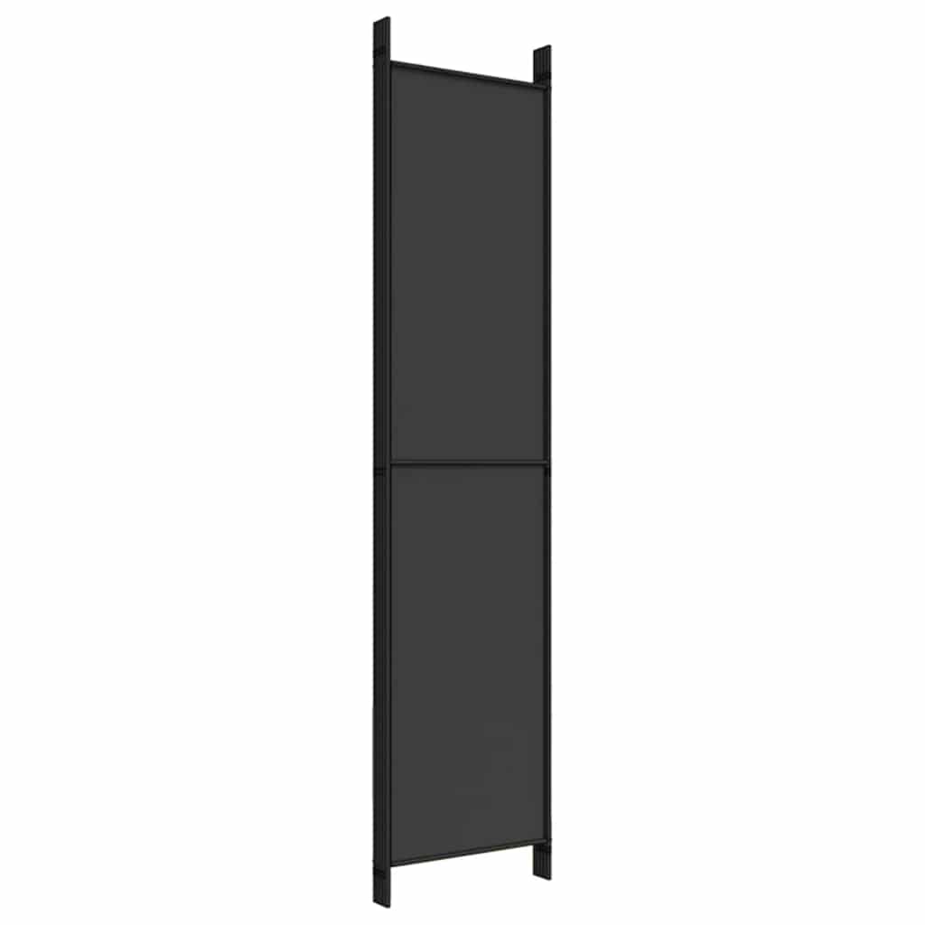 5-Panel Room Divider Black 250x220cm | HomeAndLiving
