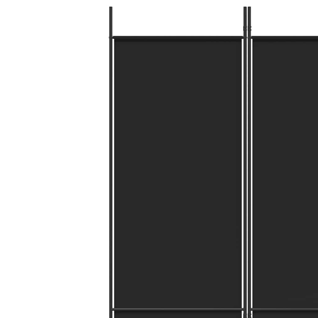 5-Panel Room Divider Black 250x220cm | HomeAndLiving